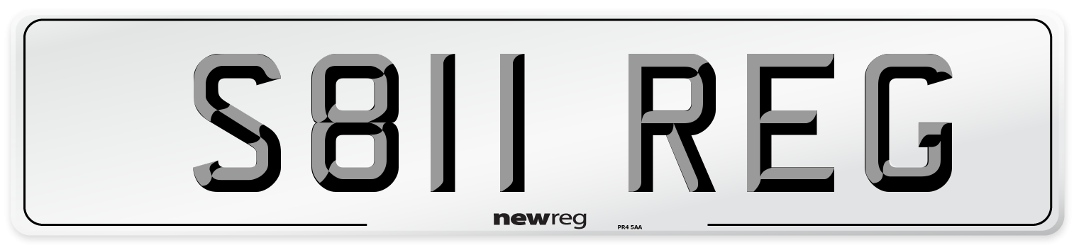 S811 REG Number Plate from New Reg